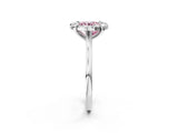 White gold Fancy Pink Round  Diamond Cluster Halo Solitaire with Four-Prong Setting_37