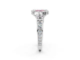 White gold Fancy Pink Round  Halo Diamond Engagement Ring with Split Shank and Four-Prong Setting_37
