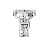 White gold Fancy Pink Round  Halo Diamond Engagement Ring with Split Shank and Four-Prong Setting_40