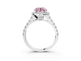 White gold Fancy Pink Round  Halo Pavé Diamond Engagement Ring with Four-Prong Setting_29