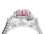 White gold Fancy Pink Round  Halo Pave Split Shank Prong Setting Ring_30