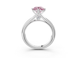 White gold Fancy Pink Round  Solitaire Beaded Band Six-Prong Setting_3