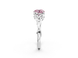 White gold Fancy Pink Round  Solitaire Celtic Knot Engagement Ring with Four-Prong Setting_2