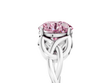 White gold Fancy Pink Round  Solitaire Celtic Knot Engagement Ring with Four-Prong Setting_5