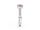 White gold Fancy Pink Round  Solitaire Channel-Set Diamond Engagement Ring with Four-Prong Setting_30