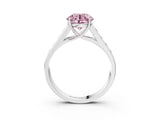 White gold Fancy Pink Round  Solitaire Channel-Set Diamond Engagement Ring with Four-Prong Setting_32