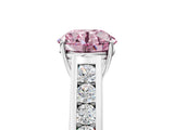 White gold Fancy Pink Round  Solitaire Channel-Set Diamond Engagement Ring with Four-Prong Setting_34