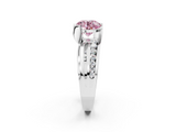 White gold Fancy Pink Round  Solitaire Channel-Set Split Shank Ring with Tension Prong Setting_5