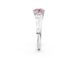 White gold Fancy Pink Round  Solitaire Diamond Ring with Cathedral Band and Four-Prong Setting_31