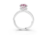 White gold Fancy Pink Round  Solitaire Diamond Ring with Channel Set Band and Six-Prong Setting_53