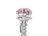 White gold Fancy Pink Round  Solitaire Diamond Ring with Channel Set Band and Six-Prong Setting_53