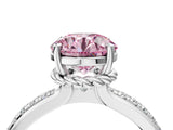 White gold Fancy Pink Round  Solitaire Diamond Ring with Channel Set Band and Six-Prong Setting_54