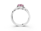 White gold Fancy Pink Round  Solitaire Diamond Ring with Split Shank and Prong Setting_20