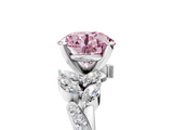 White gold Fancy Pink Round  Solitaire Marquise Twist Band with Six-Prong Setting_5