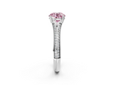 White gold Fancy Pink Round  Solitaire Pave Split Shank Engagement Ring with Six-Prong Setting_2