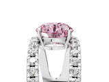 White gold Fancy Pink Round  Solitaire Split Shank Pave Diamond Ring_39