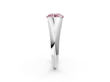 White gold Fancy Pink Round  Solitaire Tension Set Diamond Ring_2
