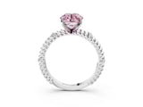 White gold Fancy Pink Round  Solitaire Twisted Band Prong Set Engagement Ring_72