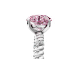 White gold Fancy Pink Round  Solitaire Twisted Band Prong Set Engagement Ring_74