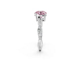 White gold Fancy Pink Round  Solitaire Twisted Pave Diamond Ring with Four-Prong Setting_14