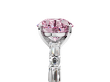 White gold Fancy Pink Round  Solitaire with Side Baguettes and Channel Set Band_5
