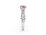 White gold Fancy Pink Round  Three-Stone Diamond Ring with Pavé Split Shank and Four-Prong Setting_19