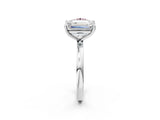 White gold Fancy Pink Round  and Emerald Cut Toi Moi Ring with Prong Setting_31