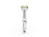 White gold Fancy Yellow Asscher  Brilliant Channel-Set Solitaire Ring with Four-Prong Setting_56