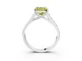 White gold Fancy Yellow Asscher  Brilliant Channel-Set Solitaire Ring with Four-Prong Setting_63