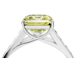 White gold Fancy Yellow Asscher  Brilliant Channel-Set Solitaire Ring with Four-Prong Setting_64