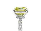 White gold Fancy Yellow Asscher  Brilliant Pavé Band Solitaire with Four-Prong Setting_61