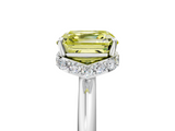 White gold Fancy Yellow Asscher  Brilliant Solitaire Engagement Ring with Six-Prong Setting and Classic Band_22