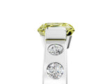 White gold Fancy Yellow Asscher Cut Brilliant Channel-Set Diamond Ring with Bezel Prong Setting_17