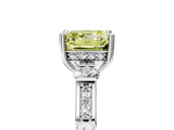 White gold Fancy Yellow Asscher Cut Brilliant Three-Stone Pave Band with Four-Prong Setting_5