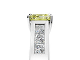 White gold Fancy Yellow Asscher Cut Cut Channel Set Solitaire Ring with Four-Prong Setting_53