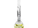 White gold Fancy Yellow Asscher Cut Diamond Engagement Ring with Side Stone Accents and Four-Prong Setting_19