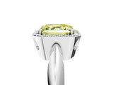 White gold Fancy Yellow Asscher  Cut Diamond Halo Engagement Ring with Split Shank and Four-Prong Setting_49