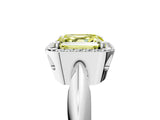 White gold Fancy Yellow Asscher  Cut Diamond Halo Engagement Ring with Split Shank and Four-Prong Setting_55
