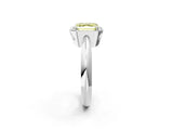 White gold Fancy Yellow Asscher  Cut Diamond Halo Engagement Ring with Split Shank and Four-Prong Setting_58