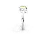 White gold Fancy Yellow Asscher  Cut Diamond Halo Engagement Ring with Split Shank and Four-Prong Setting_70
