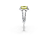 White gold Fancy Yellow Asscher Cut Diamond Halo Split Shank Engagement Ring_53