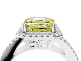 White gold Fancy Yellow Asscher Cut Diamond Halo Split Shank Engagement Ring_55