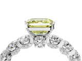 White gold Fancy Yellow Asscher Cut Diamond Side Stone Engagement Ring with Four-Prong Setting_40