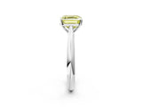 White gold Fancy Yellow Asscher Cut Diamond Solitaire Engagement Ring with Cathedral Setting and Four-Prong Mount_42