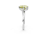 White gold Fancy Yellow Asscher Cut Diamond Solitaire Engagement Ring with Four-Prong Setting and Classic Band_68