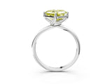 White gold Fancy Yellow Asscher Cut Diamond Solitaire Engagement Ring with Four-Prong Setting and Classic Band_69
