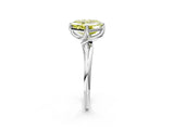 White gold Fancy Yellow Asscher Cut Diamond Solitaire Engagement Ring with Four-Prong Setting and Classic Band_74