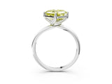White gold Fancy Yellow Asscher Cut Diamond Solitaire Engagement Ring with Four-Prong Setting and Classic Band_75