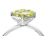 White gold Fancy Yellow Asscher Cut Diamond Solitaire Engagement Ring with Four-Prong Setting and Classic Band_82