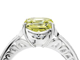 White gold Fancy Yellow Asscher  Cut Halo Diamond Ring with Channel Set Band and Four-Prong Setting_50